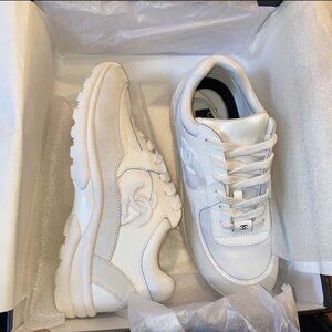White Chanel Sneakers